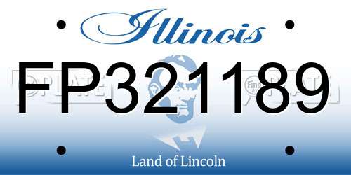 FP321189 Illinois License Plate