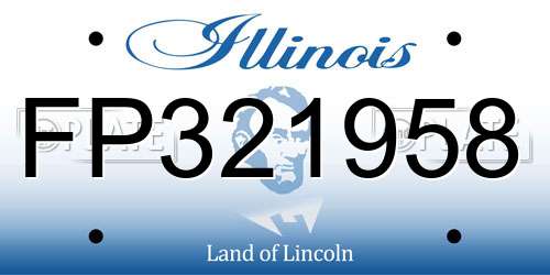 FP321958 Illinois License Plate