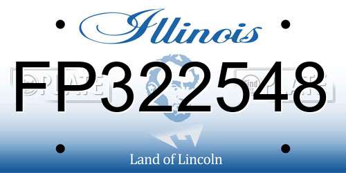 FP322548 Illinois License Plate