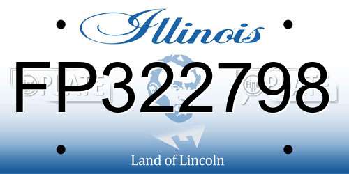 FP322798 Illinois License Plate