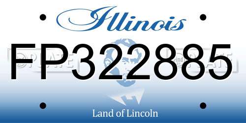 FP322885 Illinois License Plate