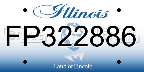 FP322886 Illinois License Plate