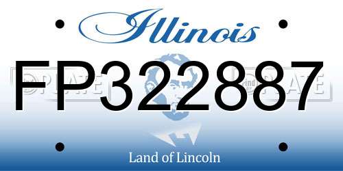 FP322887 Illinois License Plate
