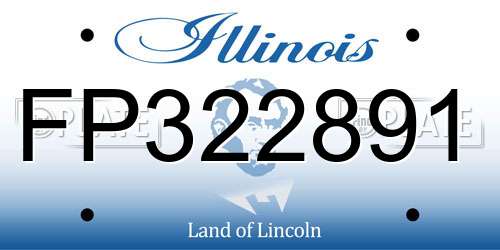 FP322891 Illinois License Plate