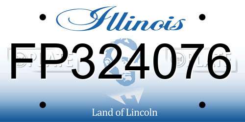 FP324076 Illinois License Plate