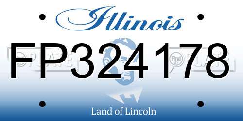 FP324178 Illinois License Plate