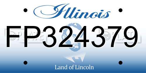 FP324379 Illinois License Plate