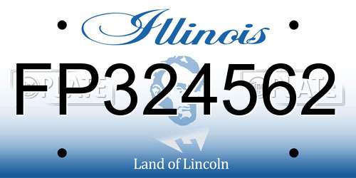 FP324562 Illinois License Plate