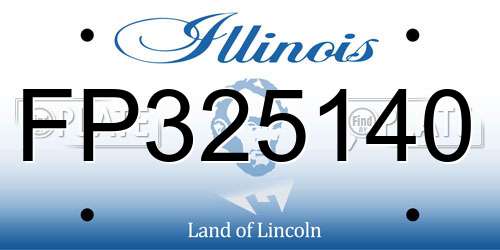 FP325140 Illinois License Plate