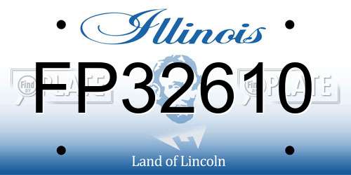 FP32610 Illinois License Plate