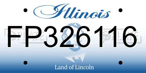 FP326116 Illinois License Plate