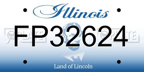 FP32624 Illinois License Plate