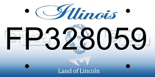 FP328059 Illinois License Plate