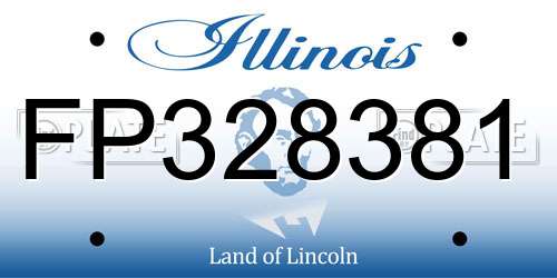 FP328381 Illinois License Plate