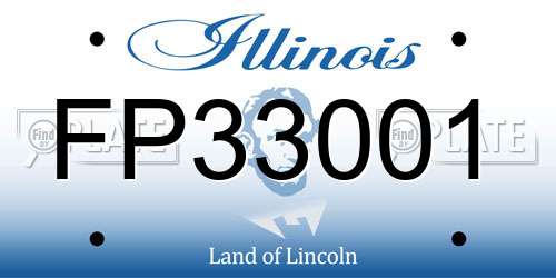 FP33001 Illinois License Plate
