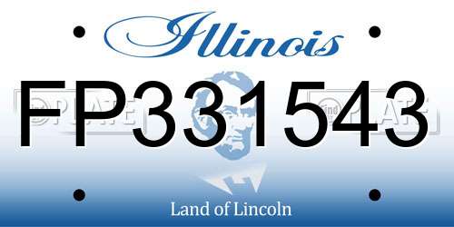 FP331543 Illinois License Plate