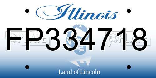 FP334718 Illinois License Plate