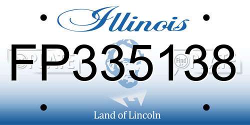 FP335138 Illinois License Plate