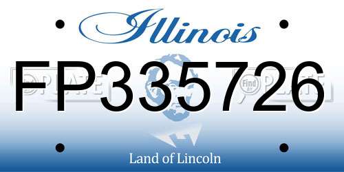 FP335726 Illinois License Plate