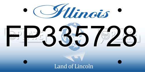 FP335728 Illinois License Plate