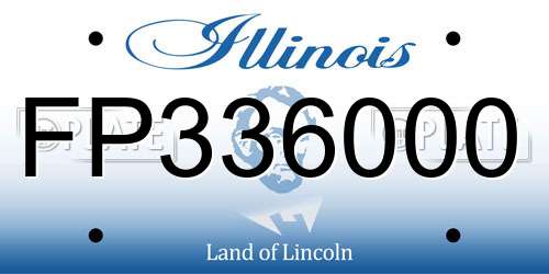 FP336000 Illinois License Plate