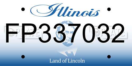 FP337032 Illinois License Plate