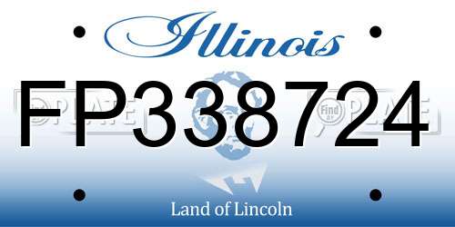 FP338724 Illinois License Plate