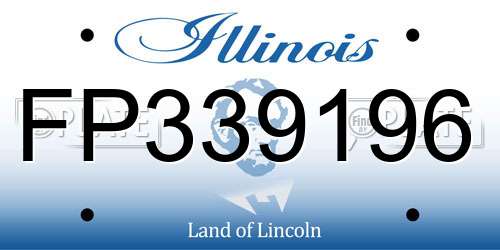 FP339196 Illinois License Plate