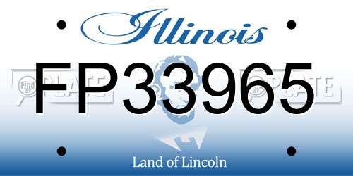 FP33965 Illinois License Plate