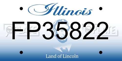 FP35822 Illinois License Plate