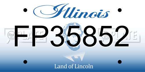 FP35852 Illinois License Plate