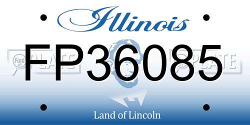 FP36085 Illinois License Plate