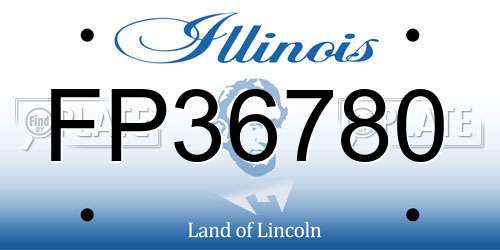 FP36780 Illinois License Plate