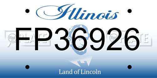 FP36926 Illinois License Plate