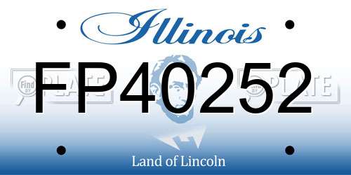 FP40252 Illinois License Plate