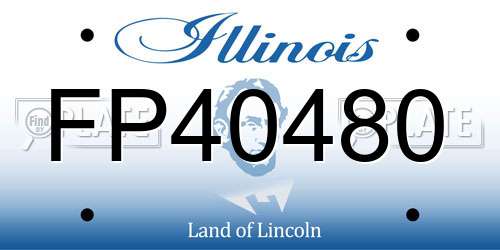 FP40480 Illinois License Plate
