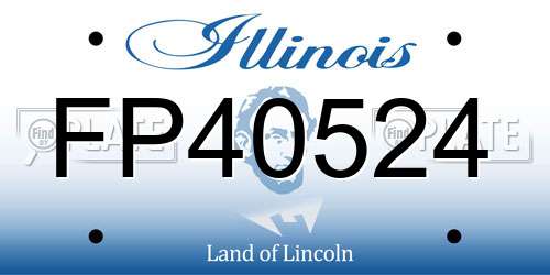 FP40524 Illinois License Plate