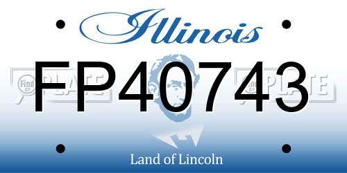 FP40743 Illinois License Plate