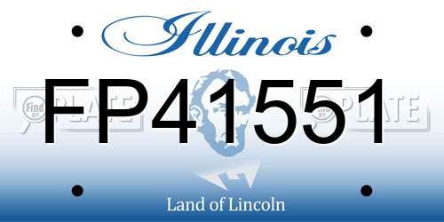 FP41551 Illinois License Plate