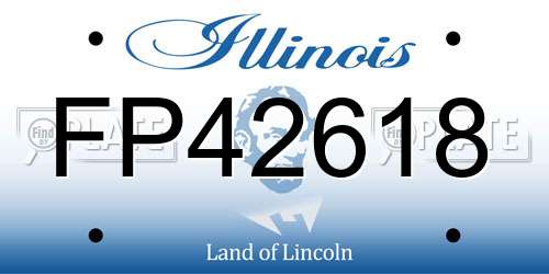 FP42618 Illinois License Plate