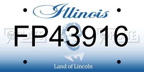 FP43916 Illinois License Plate