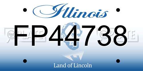 FP44738 Illinois License Plate