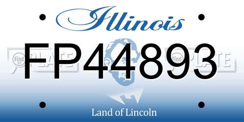 FP44893 Illinois License Plate