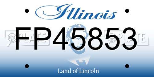 FP45853 Illinois License Plate