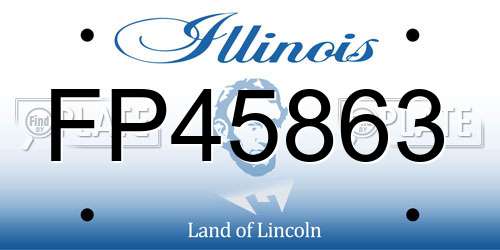 FP45863 Illinois License Plate