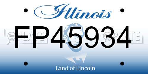 FP45934 Illinois License Plate