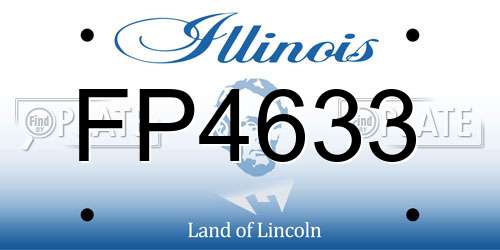 FP4633 Illinois License Plate