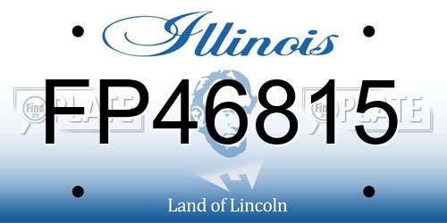 FP46815 Illinois License Plate