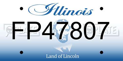 FP47807 Illinois License Plate