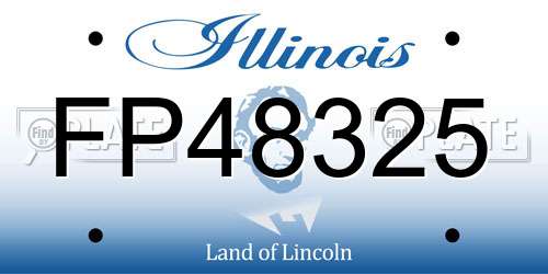 FP48325 Illinois License Plate